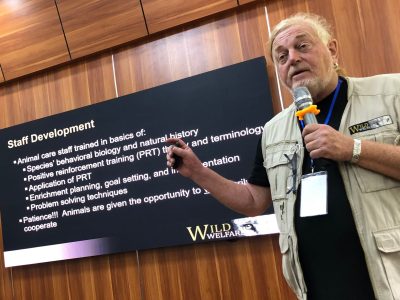 Wild Welfare's Dave presenting in Vietnam for VZA members