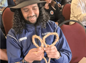 Knot and rope splicing class in action.